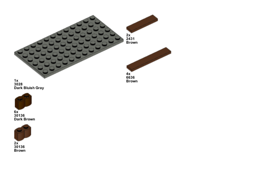 Diesel Train And Train Car Instructions and Parts List