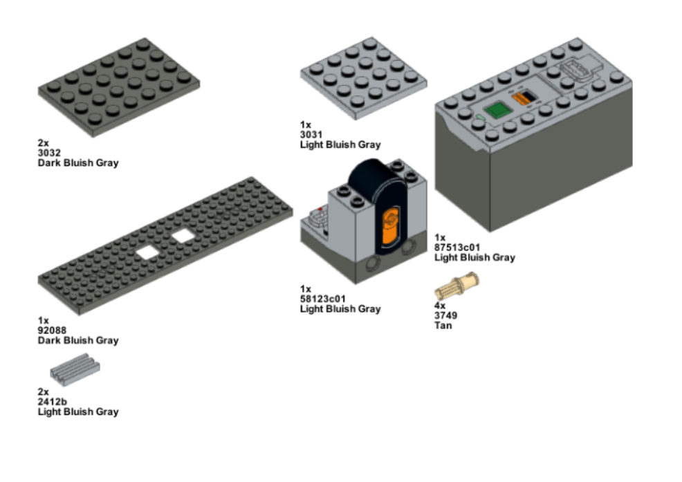 Diesel Train And Train Car Instructions and Parts List