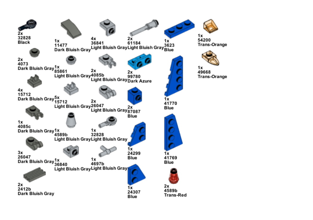 Thundercracker Transformer Instructions and Parts List