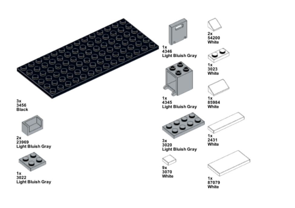 Lego Shipping Container Instructions and Parts List