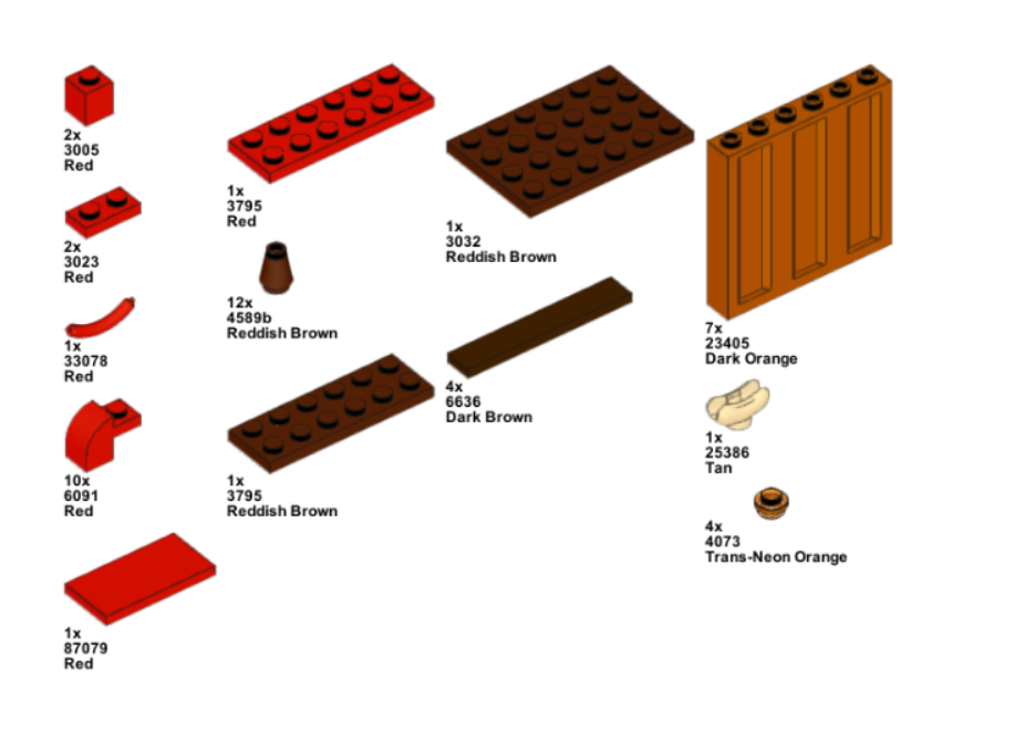 Lego Shipping Container Instructions and Parts List